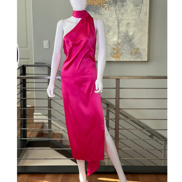 Ser.o.ya Marissa Silk Dress in Fuschia - Picture 1 of 15